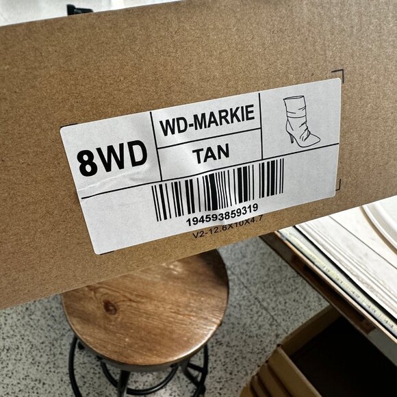 Journee Collection Markie Slouchy Booties Size 8 Wide Brown Stiletto Pointed Toe - Picture 8 of 8